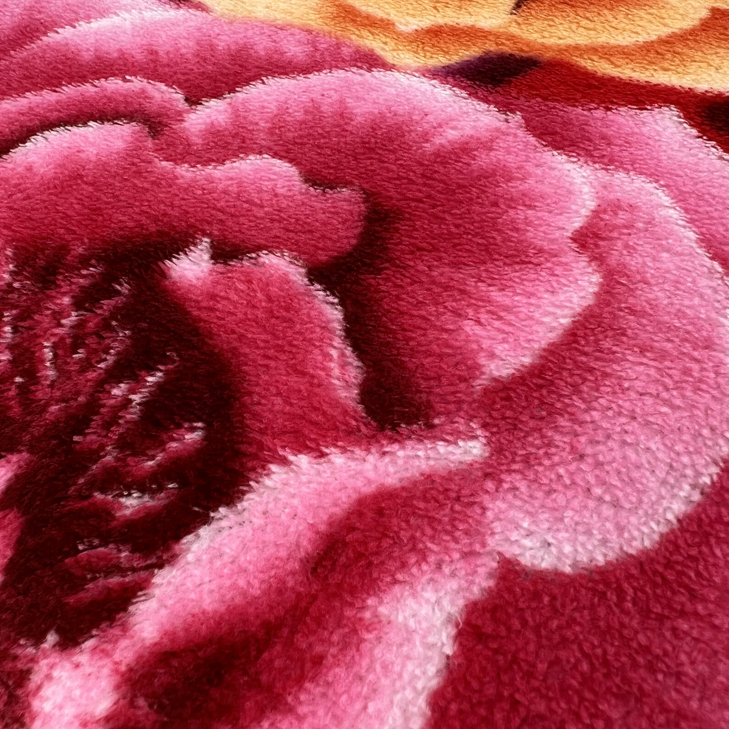 Custom sofa cozy velvet plush flannel coral fleece blanket flower digital textile printing throw
