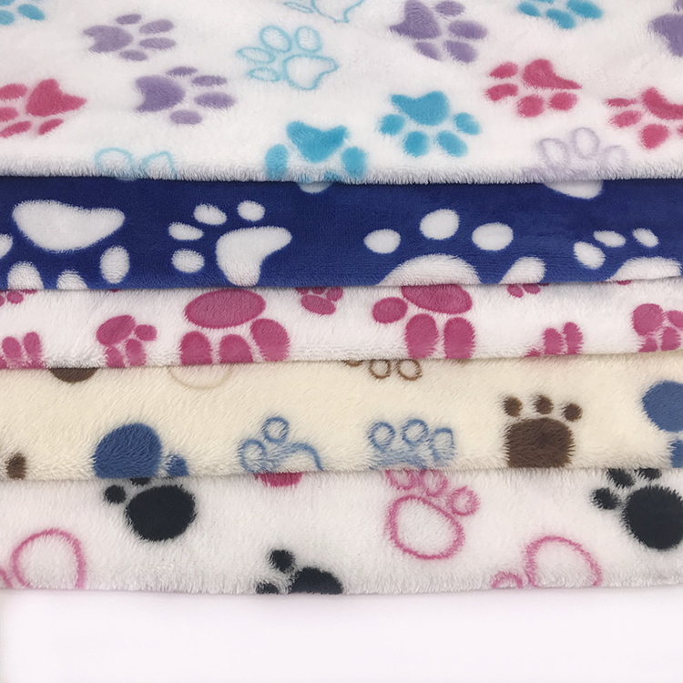 For Baby Blanket Color Printed Fabric Plaid Polyester Plush Flannel Fleece Quality 100% Polyester Knitted Pink White