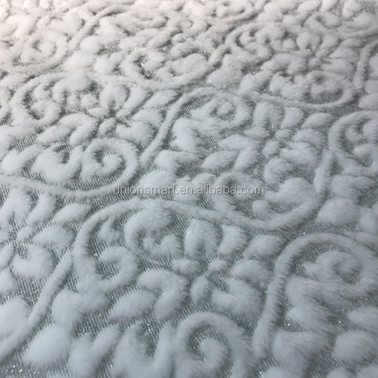 100% polyester new fashion design novel jacquard velvet fleece fabric