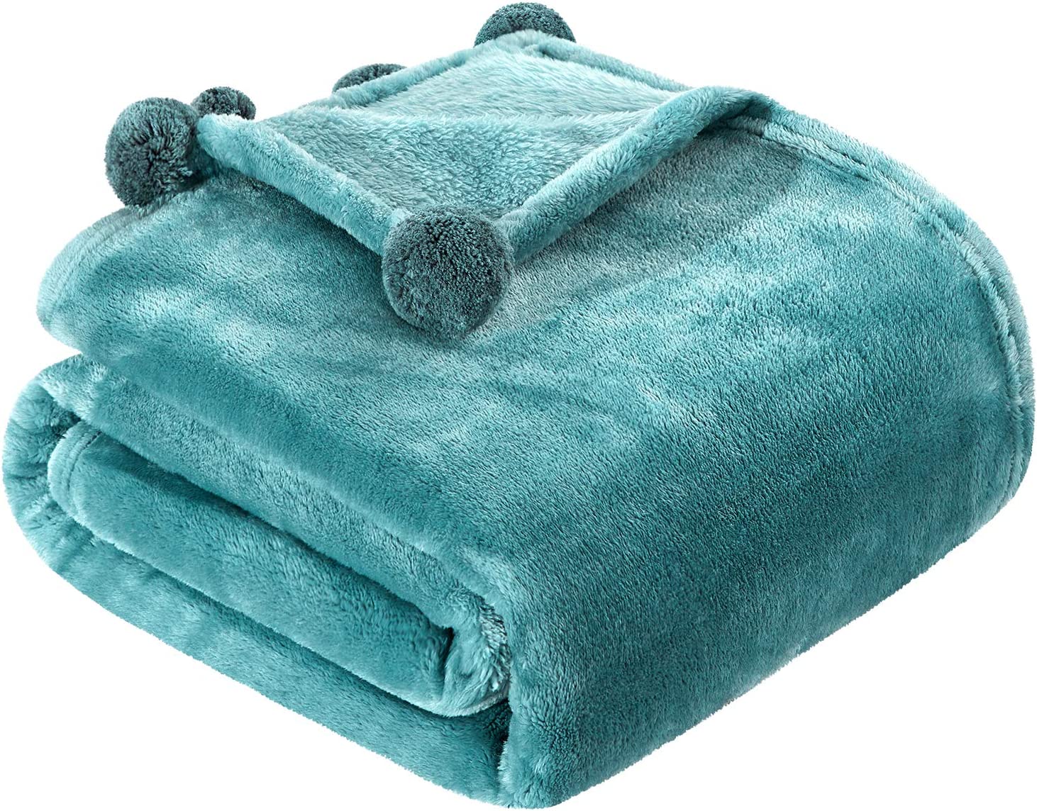 super soft plush waffle weave cozy pompom fleece throws solid color personalize fluffy thick throw blanket