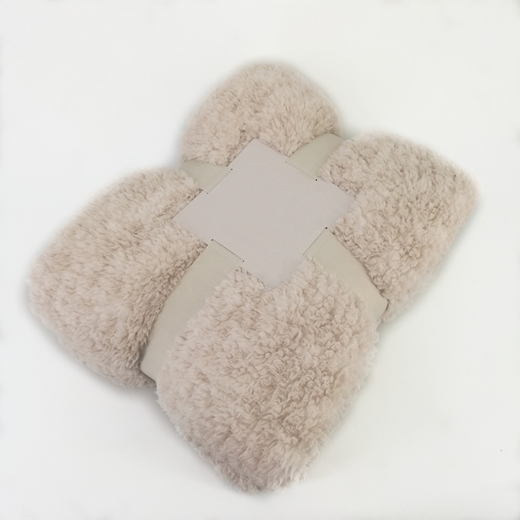 Fabric Sherpa Fleece Throw Blanket New Polyester TEC Melange Yarn Plain 100 Winter Knitted Rectangular 30-45 Days 200-350GSM
