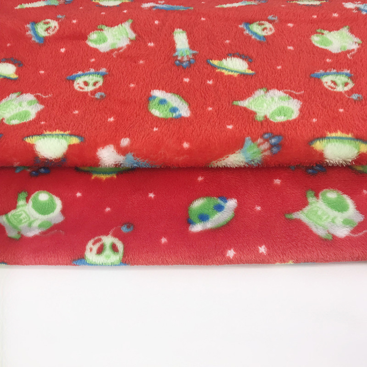 lightweight kids pajama super soft blanket fabric Polar flannel fleece fabric