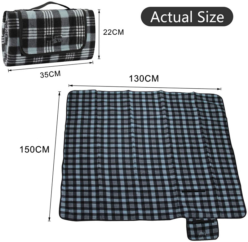 Large Picnic Mat Blanket Waterproof Picnic Barbecue Great for Camping on Grass and Portable 200-350GSM