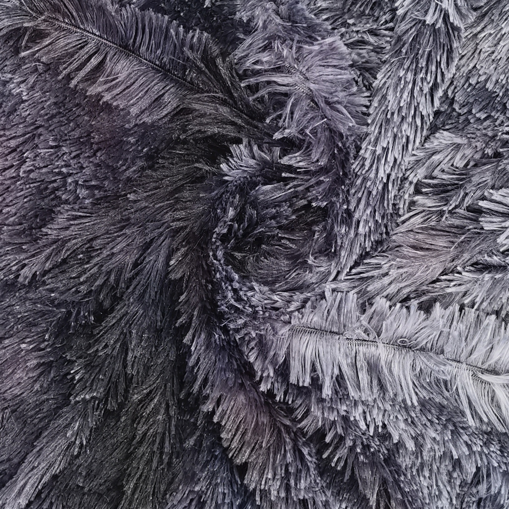 Decorative Fleece Blanket Colorful Tie-dye Printed Shaggy Long Pile Fur Fleece Fabric