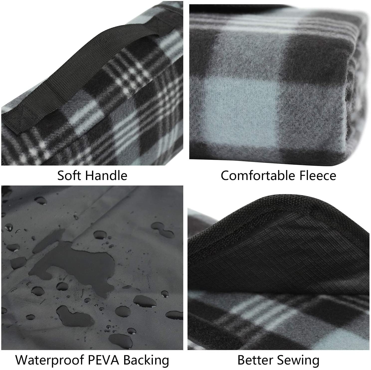 Large Picnic Mat Blanket Waterproof Picnic Barbecue Great for Camping on Grass and Portable 200-350GSM