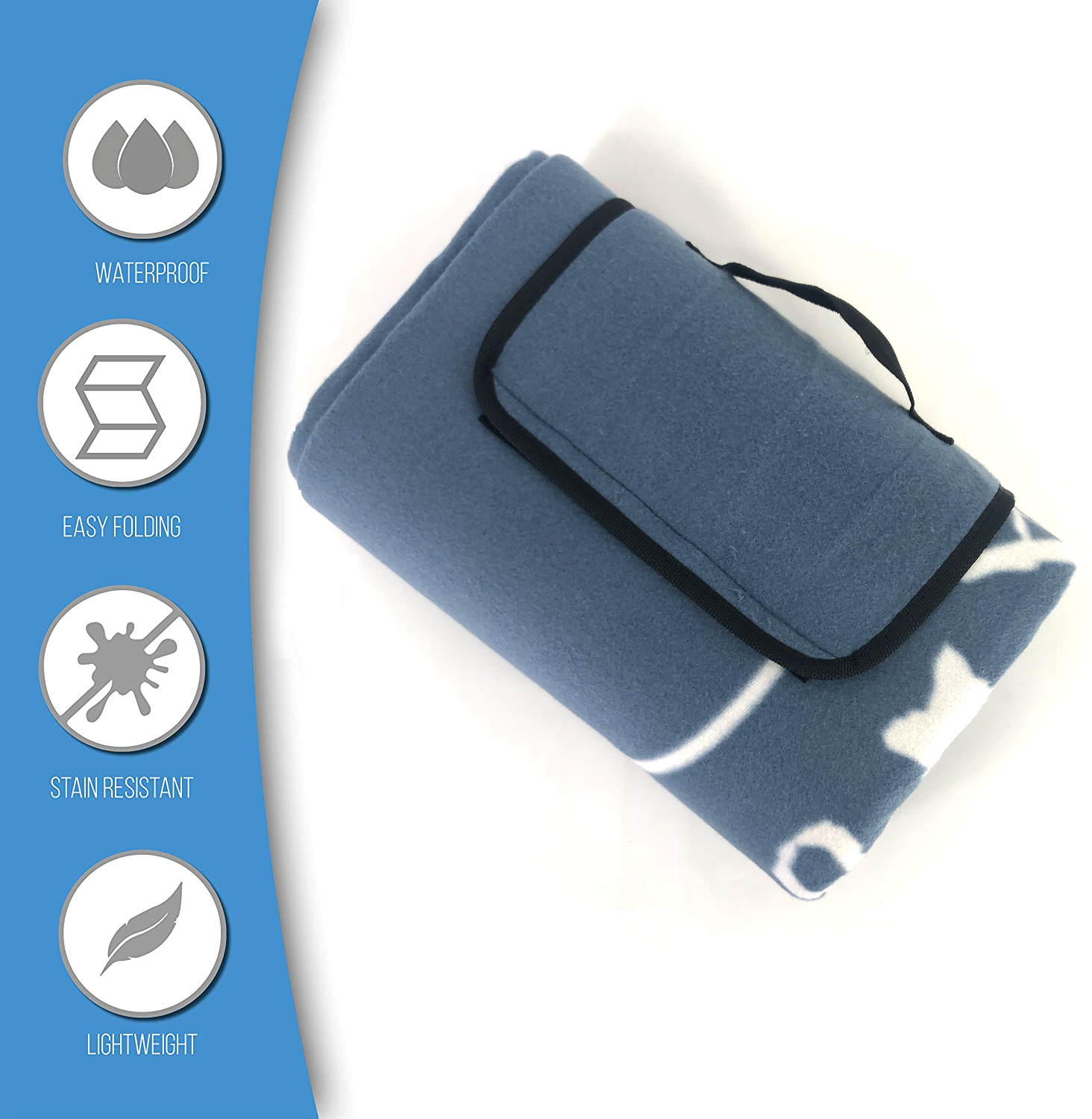 Large Picnic Mat Blanket Waterproof Picnic Barbecue Great for Camping on Grass and Portable 200-350GSM