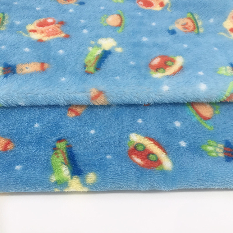 cute blanket flannel Fleece baby print fabric for pajamas/blankets