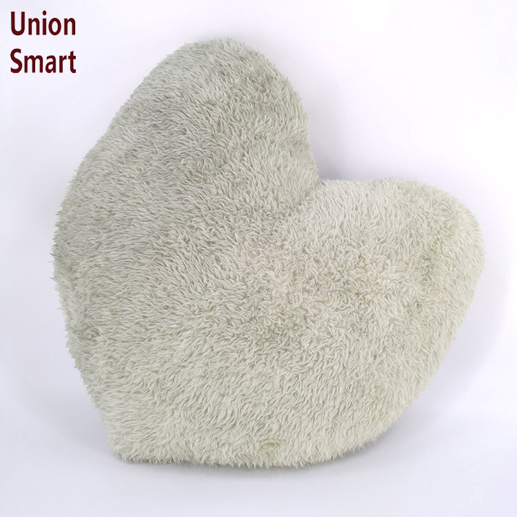 Gradient Fluffy Fleece Cushion Cover Decorative Pillow Case Sofa for Living Room Bed Cushion Heart 100% Polyester Adults Solid