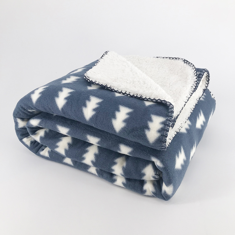 2 Sides Blankets Supplier 100% Polyester Raschel Blanket Rectangular Throws Polar Fleece Chinese Sherpa Coral 2 Ply Jacquard