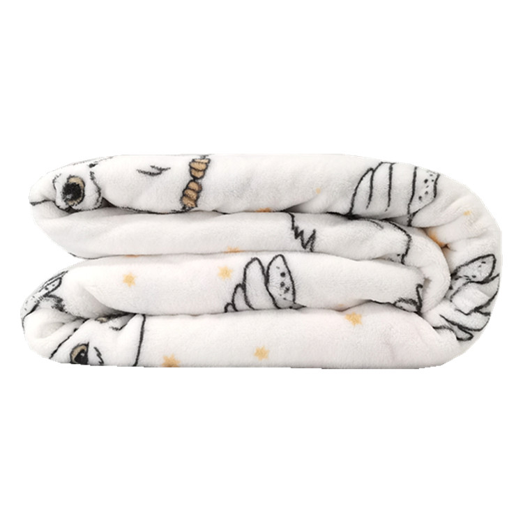 Super warm and soft luxury comforter plush flannel coral fleece blanket with custom printing