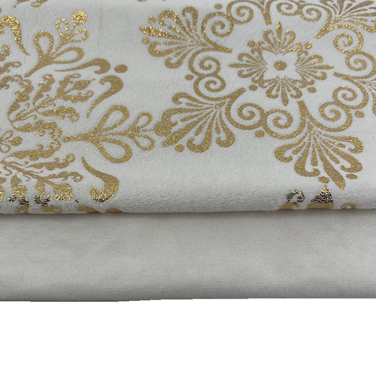 Golden Foil Prints Microfiber Flannel Fleece Throw Blankets 100% Polyester Latest Products In Market