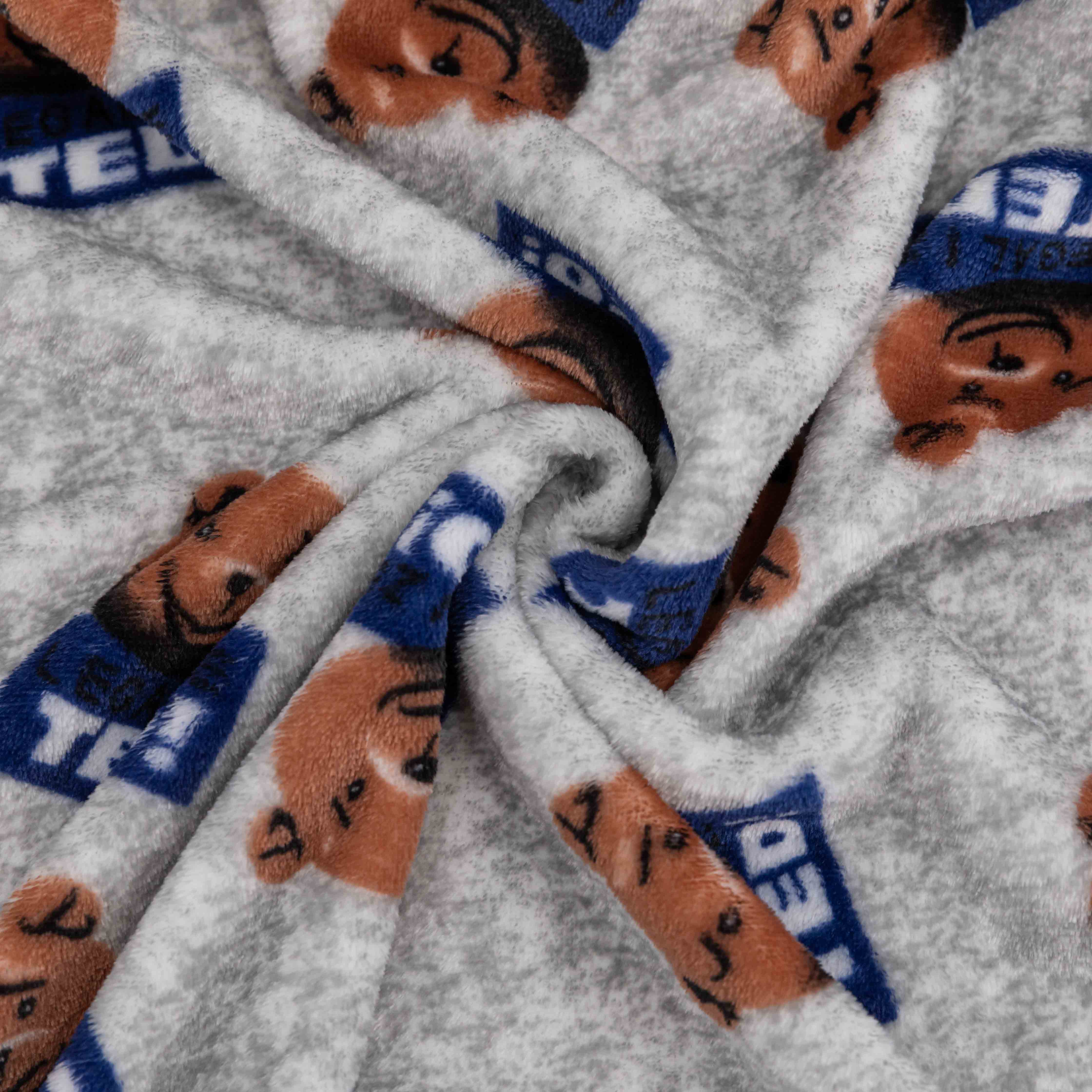 Fabric manufacturer recycled custom printed flannel coral fleece blanket cobijas