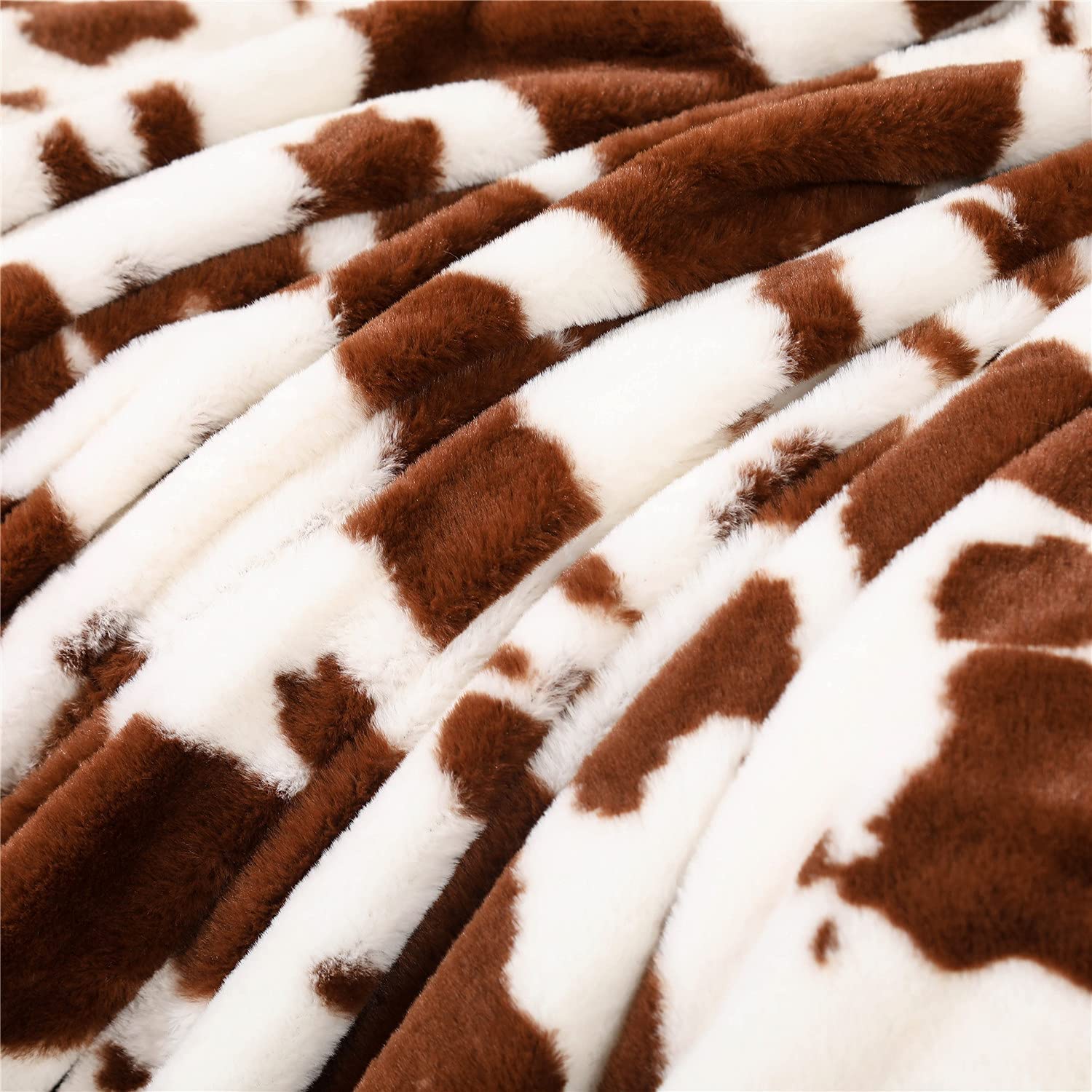 decorative extra cow printed faux fur reversible fuzzy 200x240 sherpa super soft fleece throw plush polyester bed blanket