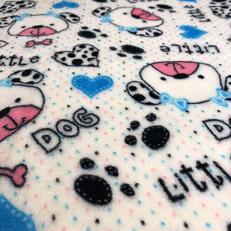 Wholesale Cute Cartoon Printed Kids Flannel Fleece Blankets Jacquard 100% Polyester Coral Fleece Fabric Anti-pilling and Printed