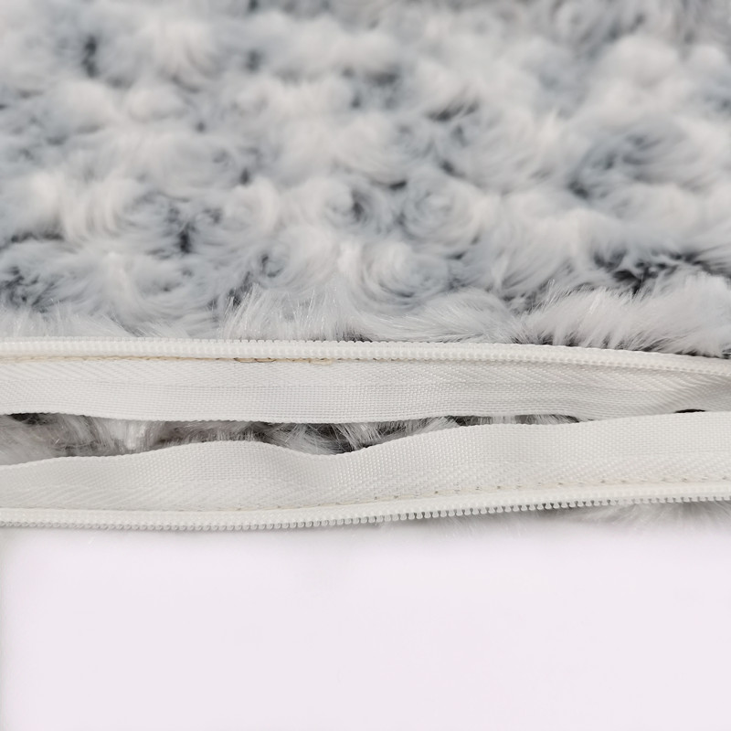 Decorative Pillow Bottom Printed Brushed Plush Fur Fleece Cushion Cover For Bedding And Sofa