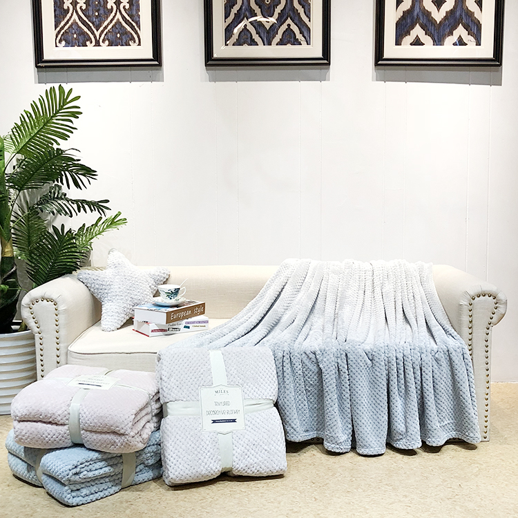 Custom sofa couch decoration cozy velvet plush flannel fleece blanket home decor decorative blanket throw