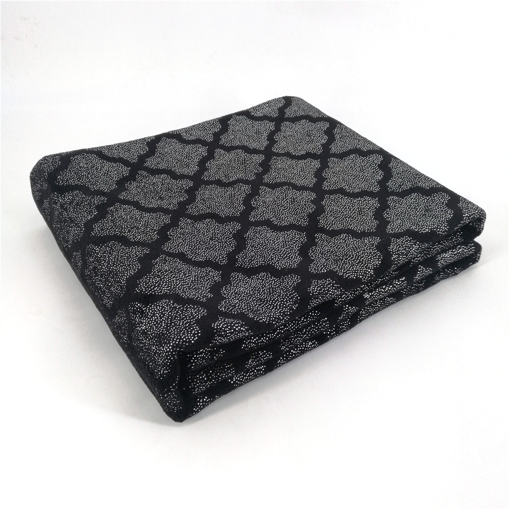 New design flannel fleece decorative velvet plush throw blanket with metallic foiled