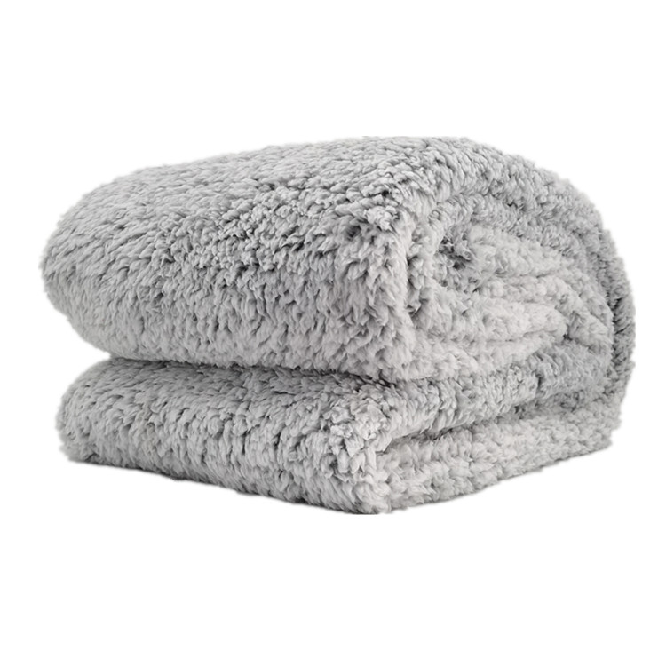 Personalized melange bottom printed sherpa sherpa blanket throw polyester bed blanket frazadas