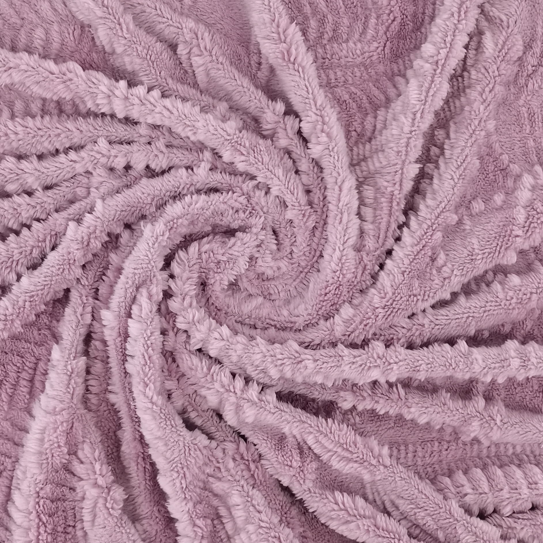 Velvet plush solid wave cutting knitted flannel fleece polyester blanket throw