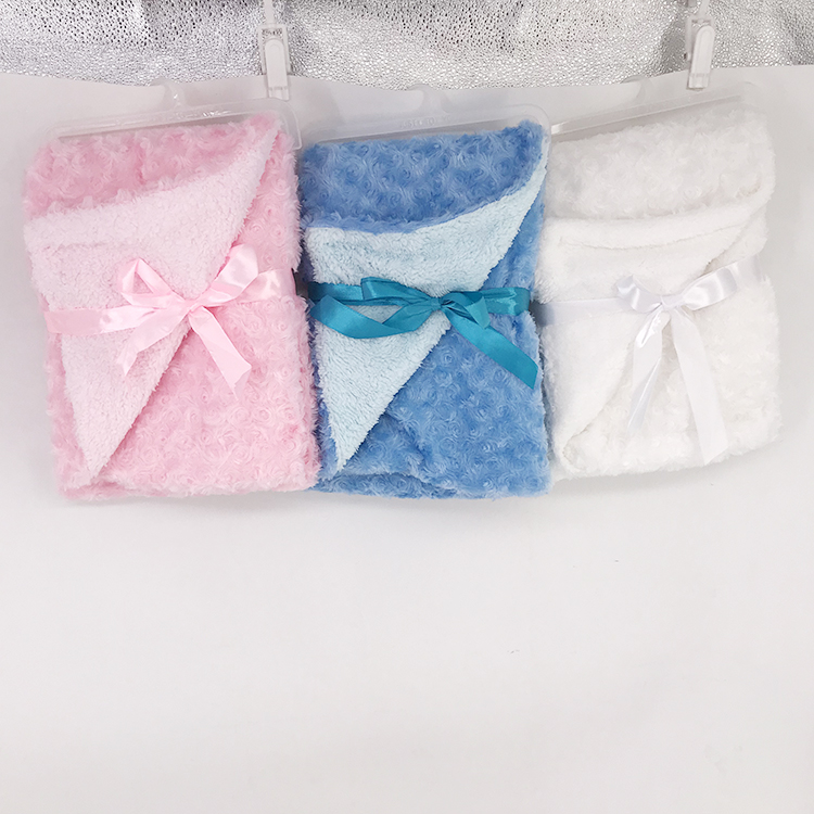 2 ply Super Soft brush flower PV fleece children baby blanket