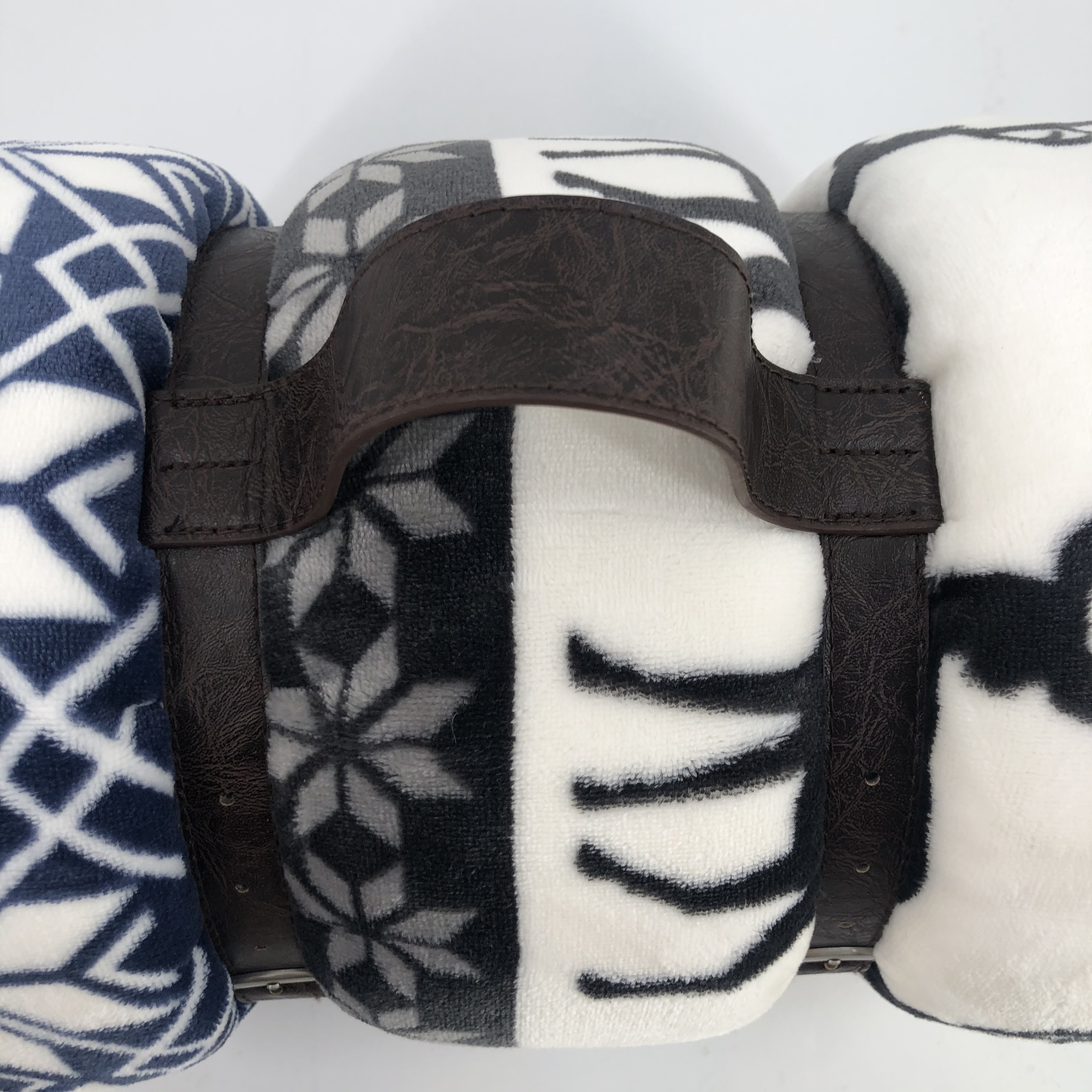 Reversible sherpa flannel blanket christmas style printed blankets for winter