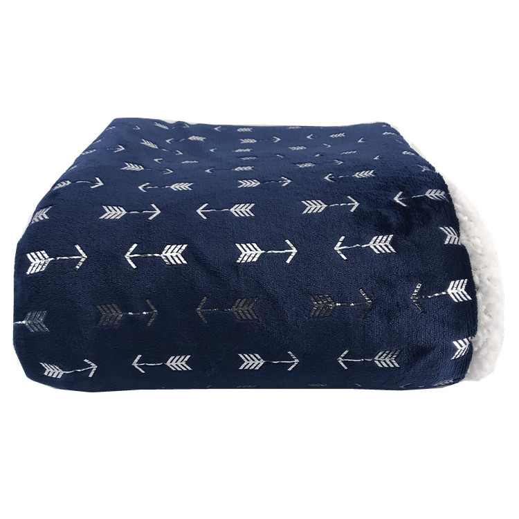 Fleece Reversible Blanket Microfiber Sherpa Heavy Flannel 100% Polyester Square Adults Plant Coral Fleece Fabric,raschel Blanket