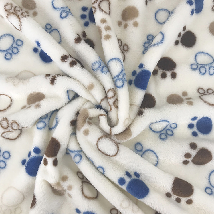 Fleece Fabric in Roll for Baby Blanket Cute Wholesale Polyester Pattern Printed Flannel Light Yellow White Woven Quality 30