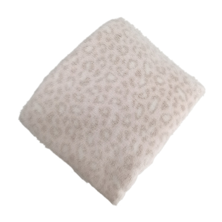 Back side printed brushed throw fluffy leopard print fuzzy plush fleece blanket cobijas