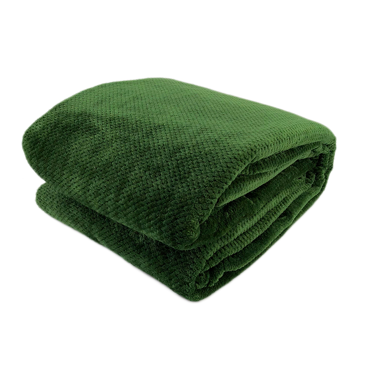 Custom Polyester Flannel Waffle Fabric Jacquard Fleece Super Soft Solid Color 100% Polyester Woven Printed 1000 Pcs/color 58/60"
