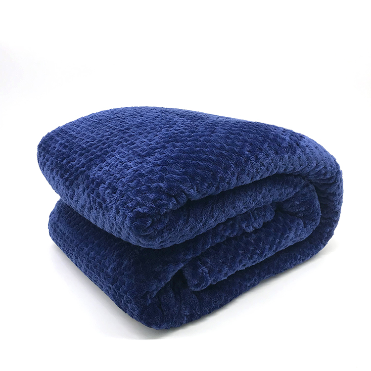 Throw Blanket for Winter Double Layer Waffle Velvet Plush Flannel Sherpa Reversible Pop Corn Coral Fleece 100% Polyester Green