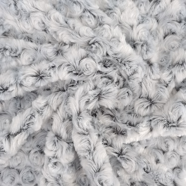 Decorative Fleece Blanket Frazadas Bottom Printed Brushed Plush Fur Fleece Fabric For Bed