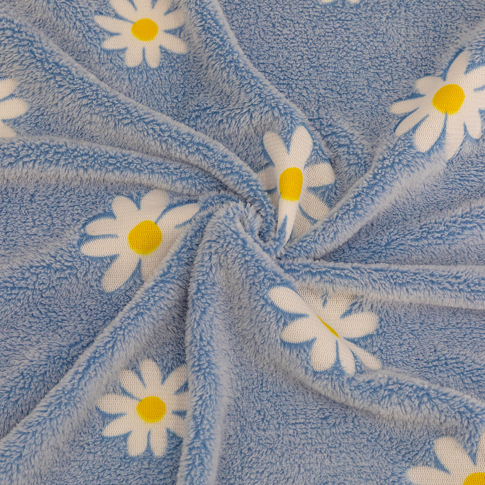 Jacquard knitted silk fabric glow printed flannel embossing fabric coral fleece blanket mantas