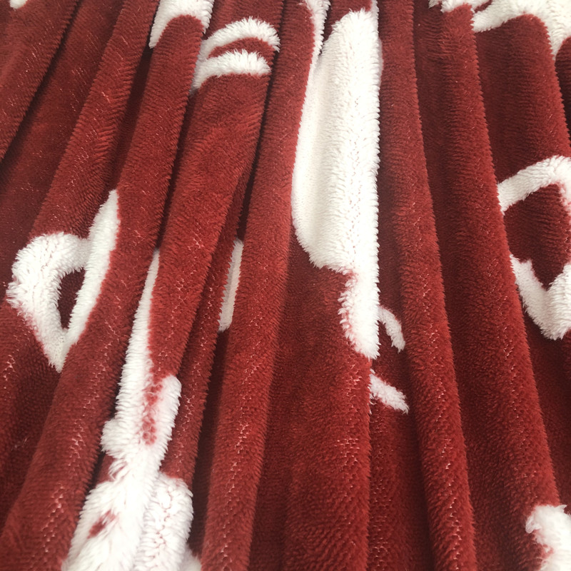Christmas style jacquard fluffy fleece fabric for blanket