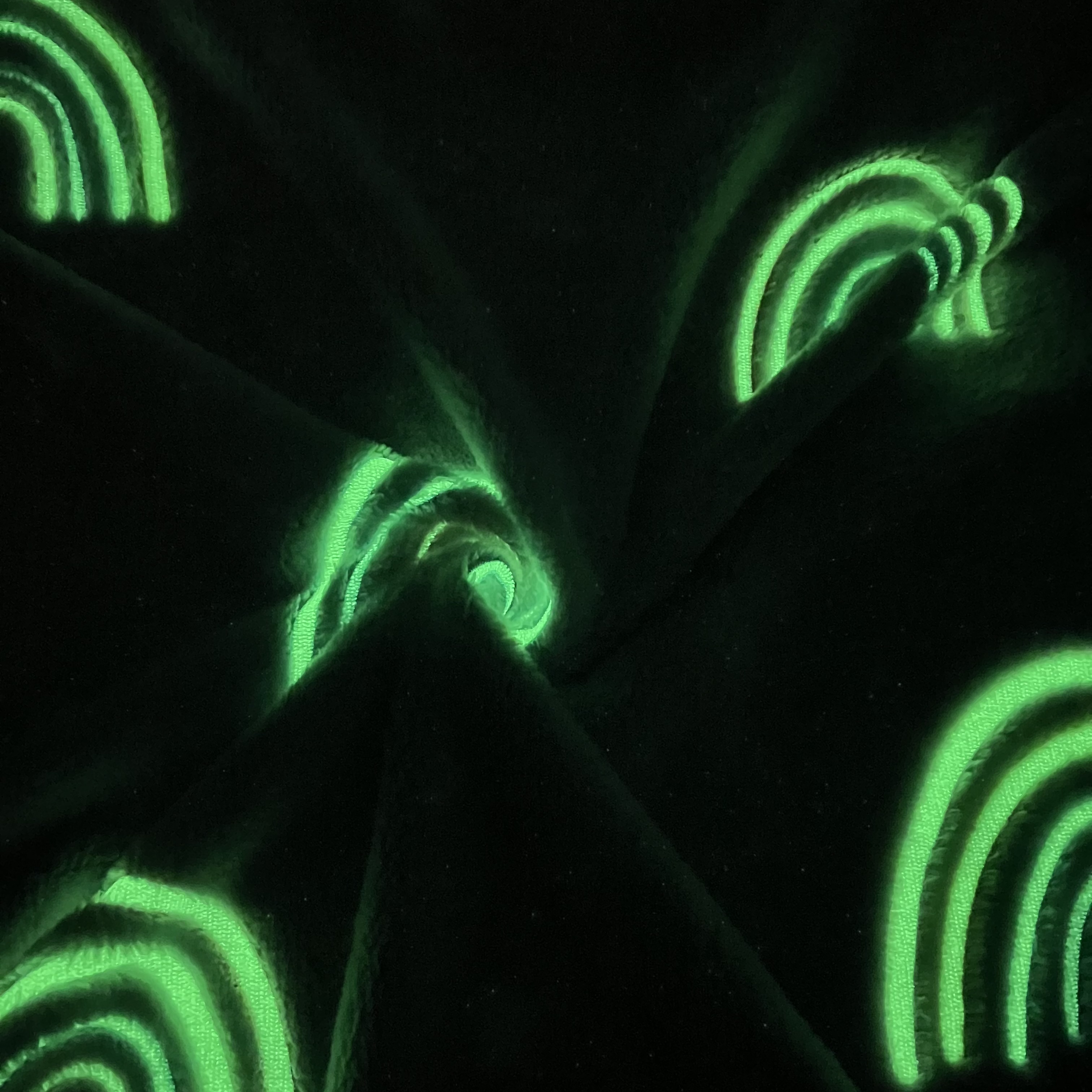 Super soft luminous blanket rainbow design glow in the dark flannel fleece sofa blanket throw