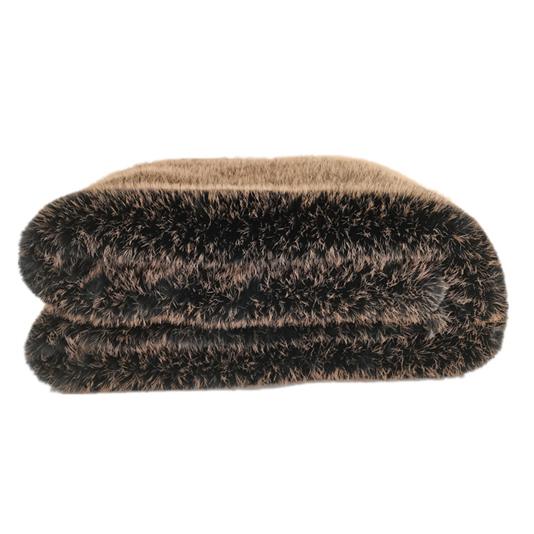Fur Fabric Luxury Decorative Knitted Fleece Imitated Craft Plush 100% Polyester Jacquard OEKO-TEX STANDARD 100 OEM & ODM Brushed
