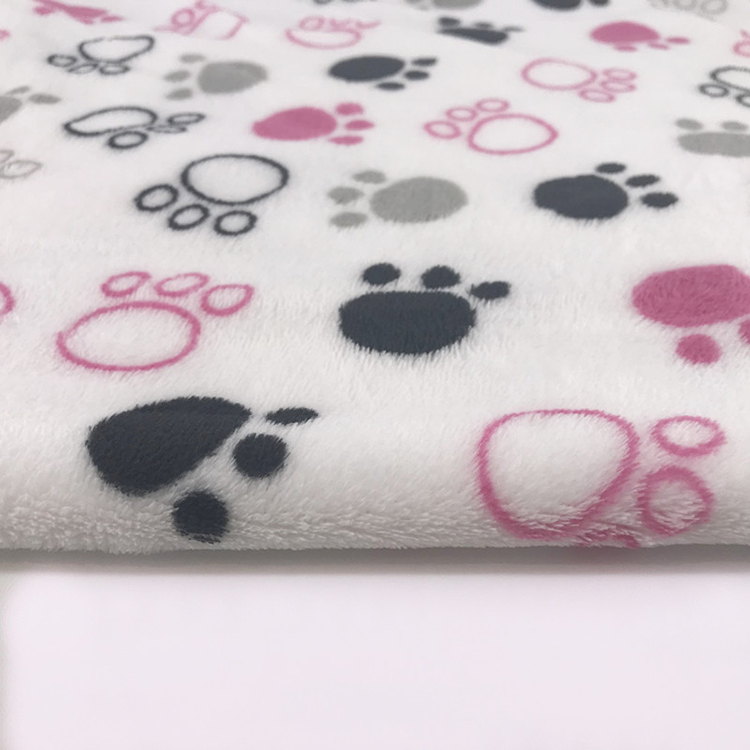Fleece Fabric in Roll for Baby Blanket Cute Wholesale Polyester Pattern Printed Flannel Light Yellow White Woven Quality 30