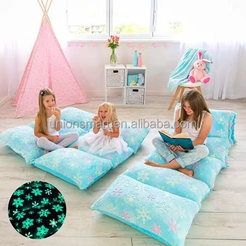 Glow in The Dark Flannel Pillow Bed Floor Lounger Cover for Children Kids Jiangsu 100% Polyester OEKO-TEX STANDARD 100 Endless