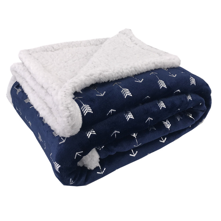 Fleece Reversible Blanket Microfiber Sherpa Heavy Flannel 100% Polyester Square Adults Plant Coral Fleece Fabric,raschel Blanket