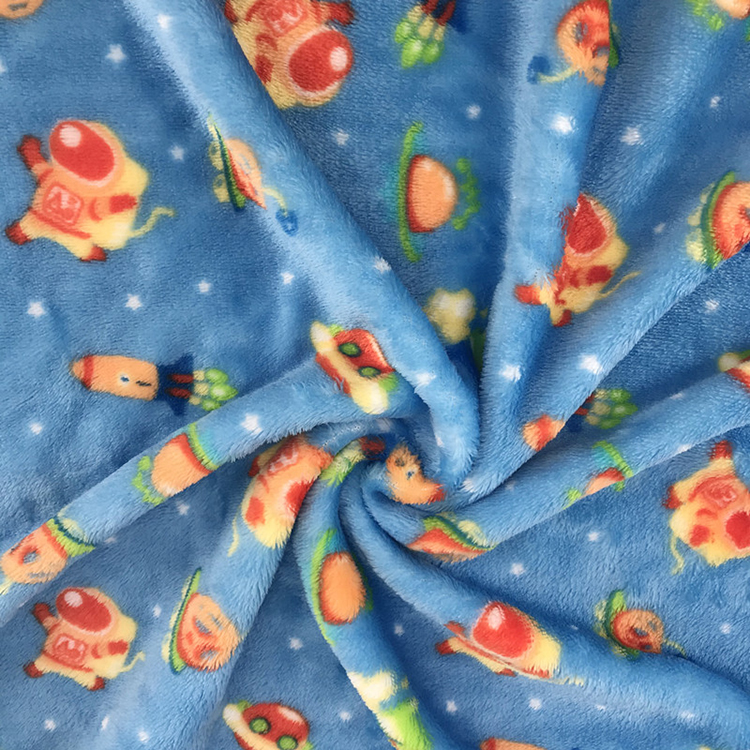 Wholesale super soft flannel fleece baby fabric for baby bedding sets / blanket / home textile