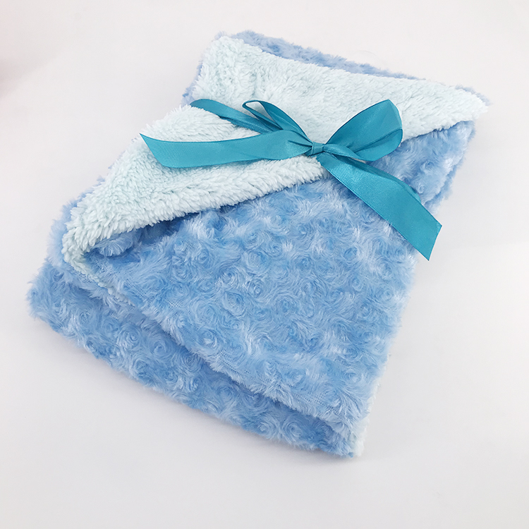 2 ply Super Soft brush flower PV fleece children baby blanket
