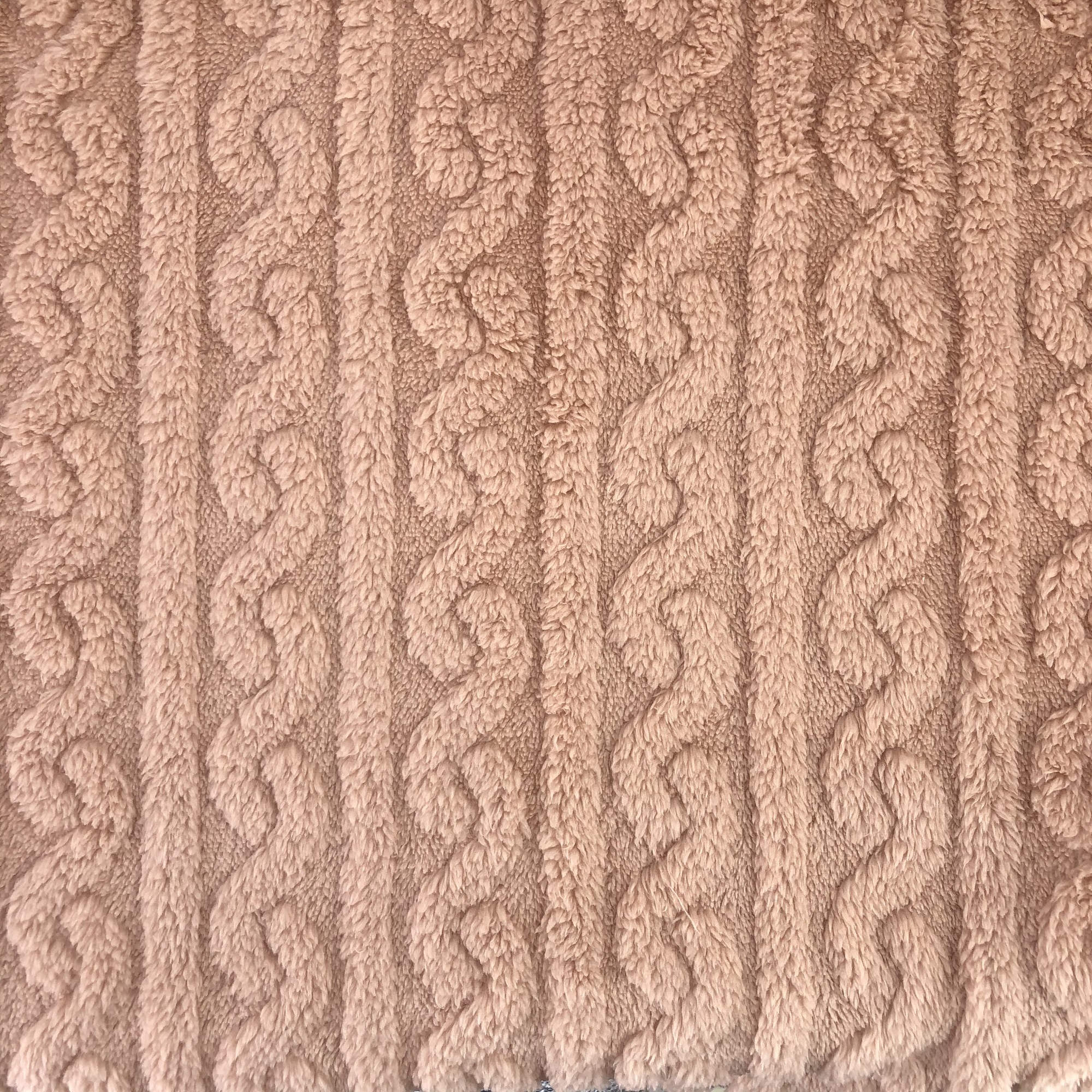 Jacquard knitted fabric fluffy fleece plush throw blanket