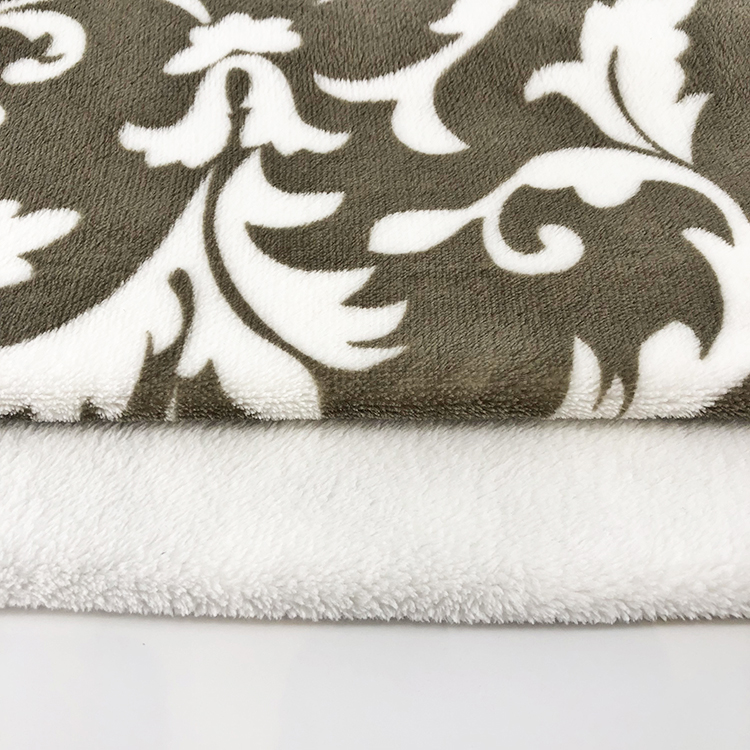 Double side printed baby polyester bedding flannel fuzzy throw blanket kids night throw