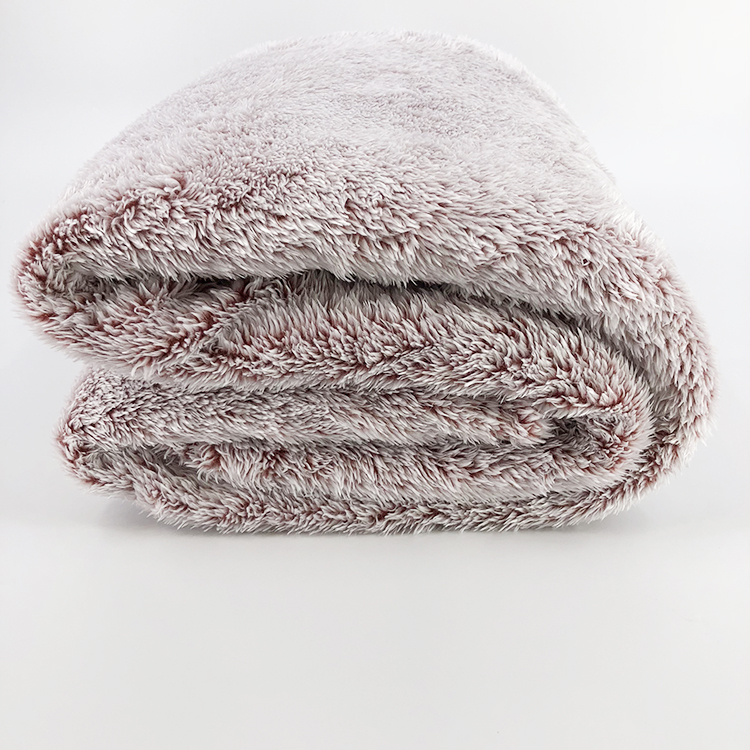 New design 100% polyester fuzzy plush bottom printed fluffy fleece and soft blanket throw