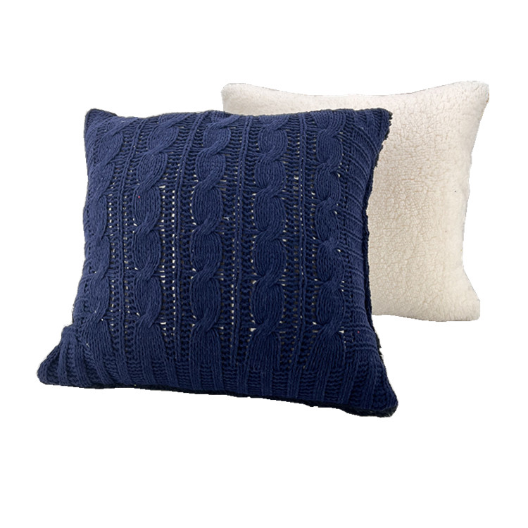 Decorative Pillow Trade Assurance Colorful Cushion Cover Bedding Acrylic Reversible Sherpa For Sofa And Bedding