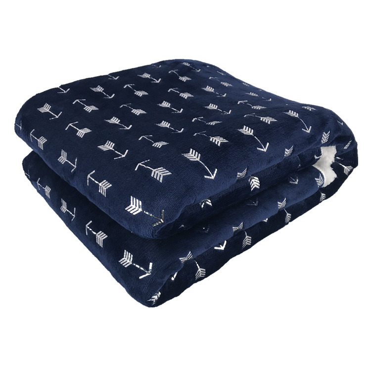 Fleece Reversible Blanket Microfiber Sherpa Heavy Flannel 100% Polyester Square Adults Plant Coral Fleece Fabric,raschel Blanket