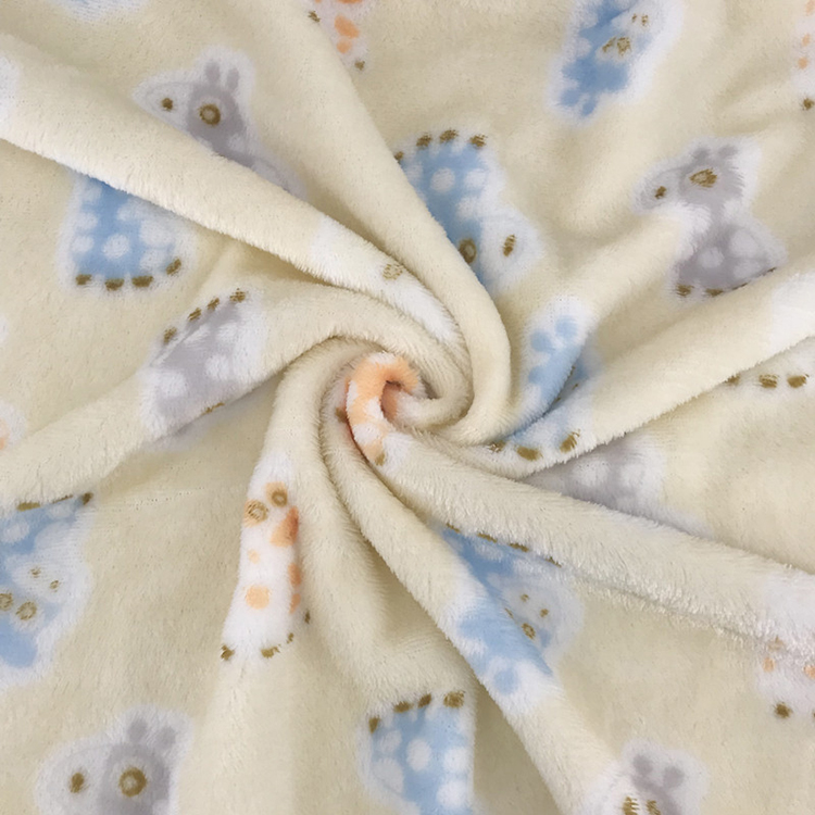 cute blanket flannel Fleece baby print fabric for pajamas/blankets