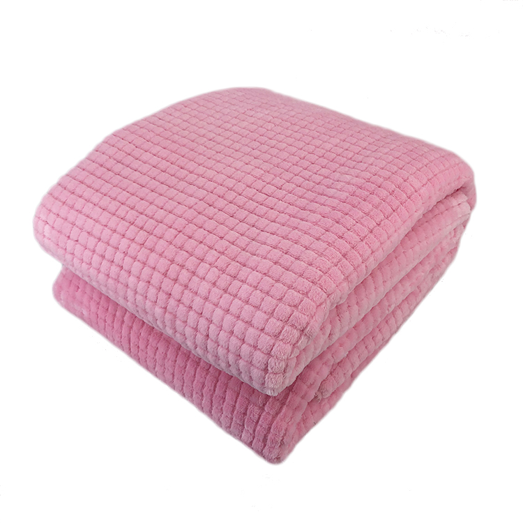 Solid color jacquard flannel fleece leaf pineapple checked blanket bedding throw