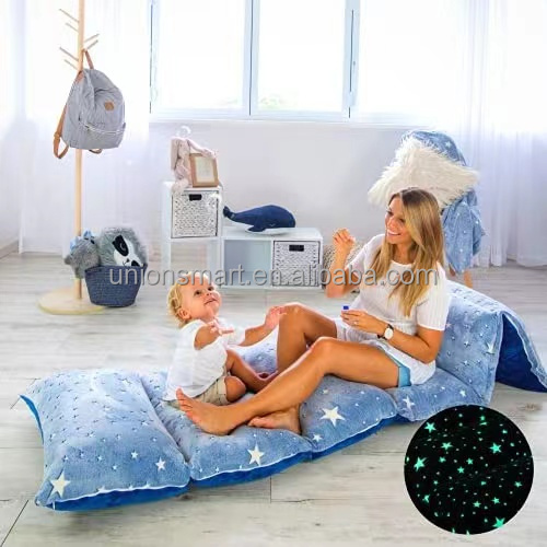 Glow in The Dark Flannel Pillow Bed Floor Lounger Cover for Children Kids Jiangsu 100% Polyester OEKO-TEX STANDARD 100 Endless