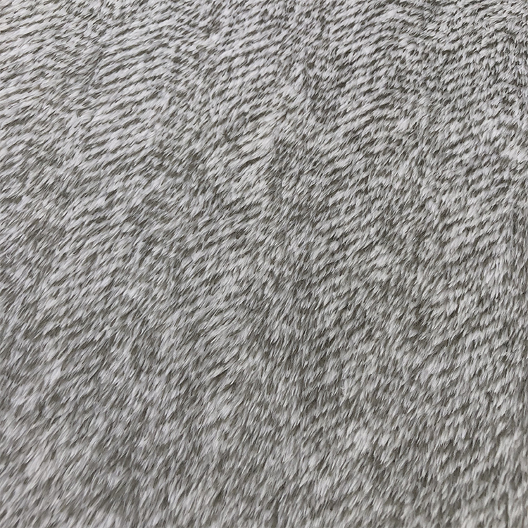 Melange fluffy grey flannel fleece fabric for blanket wholesale
