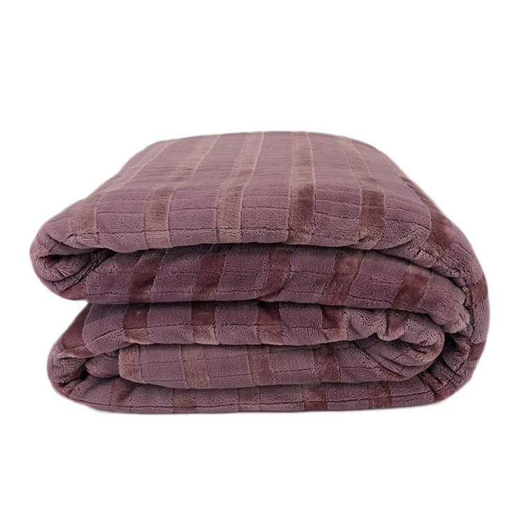 upholstery stripe knitted jacquard fabric for blanket throw